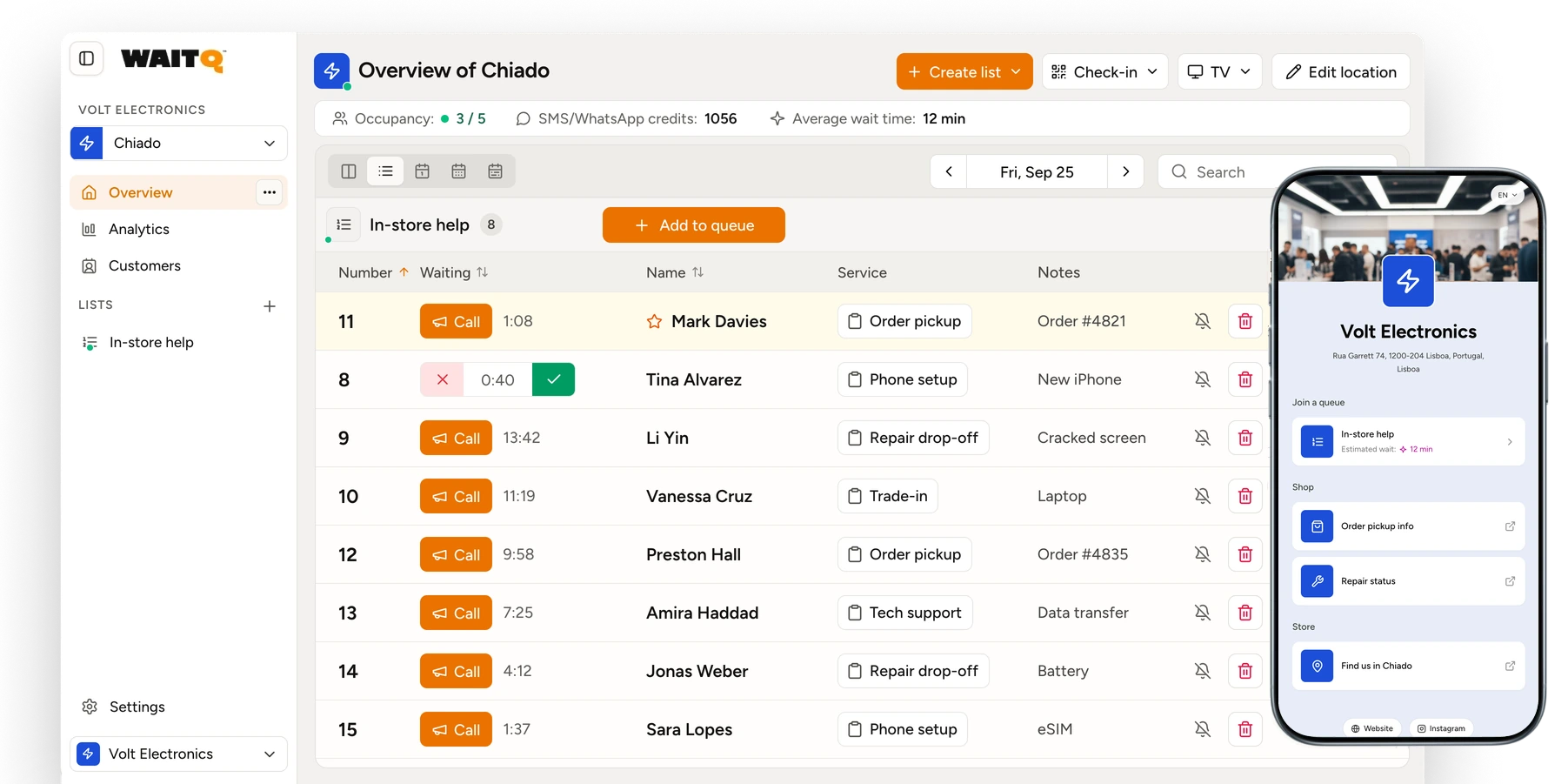 Retail queue management system