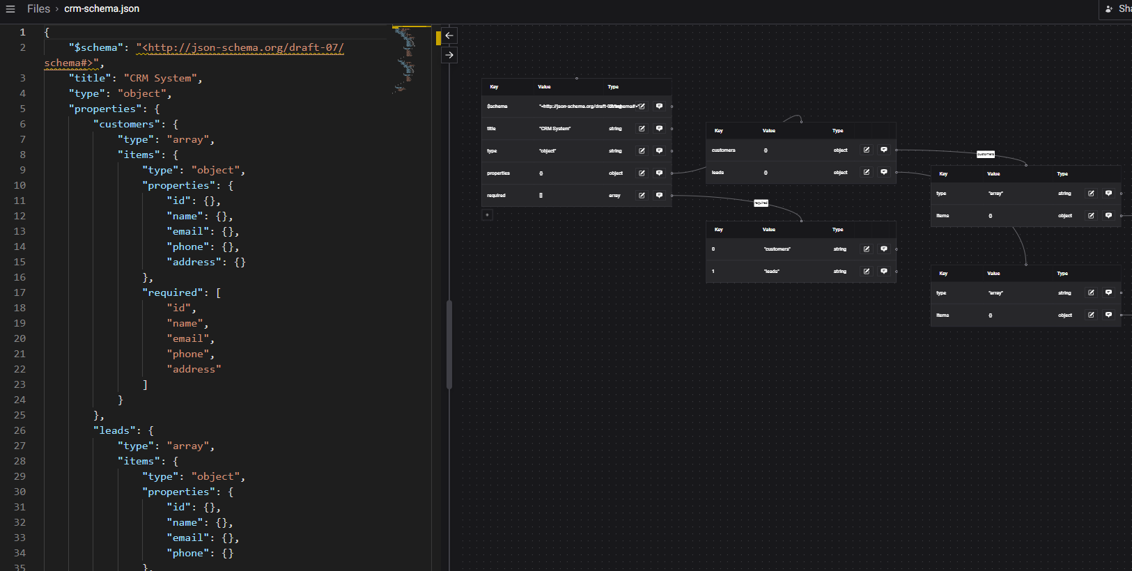 JSON file in Hubql