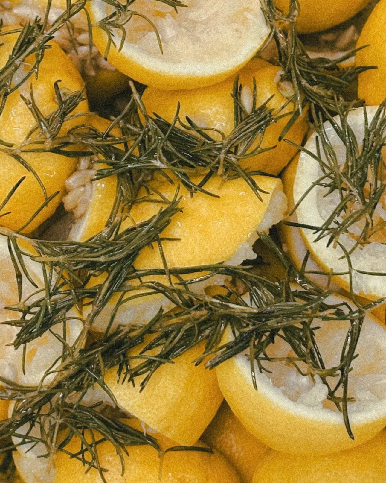 Fresh lemons and rosemary