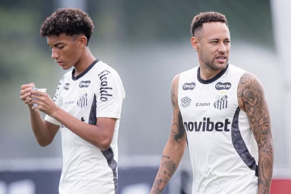 img of Neymar destroza a Robinho Jr en entrenamiento