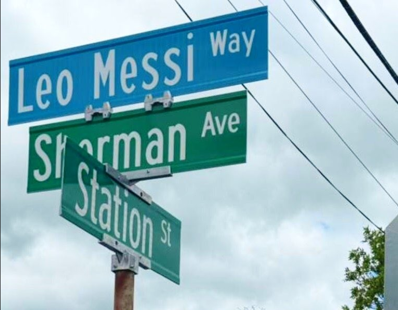 Messi recibe homenaje en Estados Unidos con una avenida con su nombre - Avenida Leo Messi Way en Nueva Jersey
