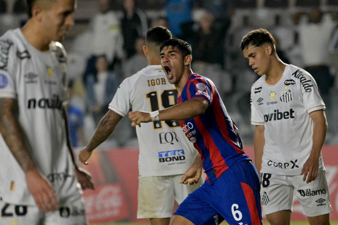 San Lorenzo rescata el empate ante Santos en la Copa Sudamericana
