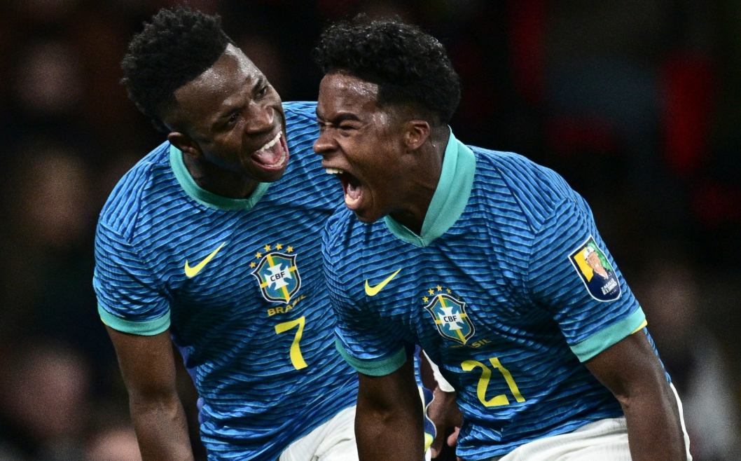 Endrick: 'me hartaba' preguntando sobre su inclusión en el Mundial - Endrick y Vinícius Júnior en entrenamiento