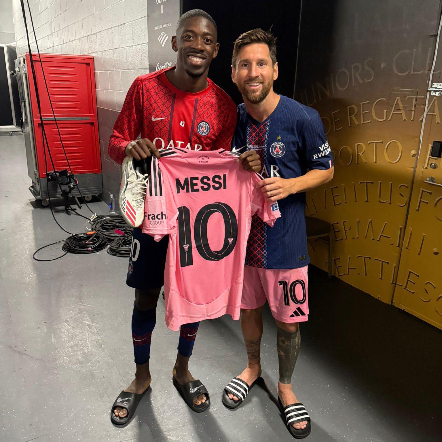 Dembélé: Messi es el mejor jugador que he visto, puede ganar el Mundial - Dembélé y Messi, dos estrellas del fútbol mundial