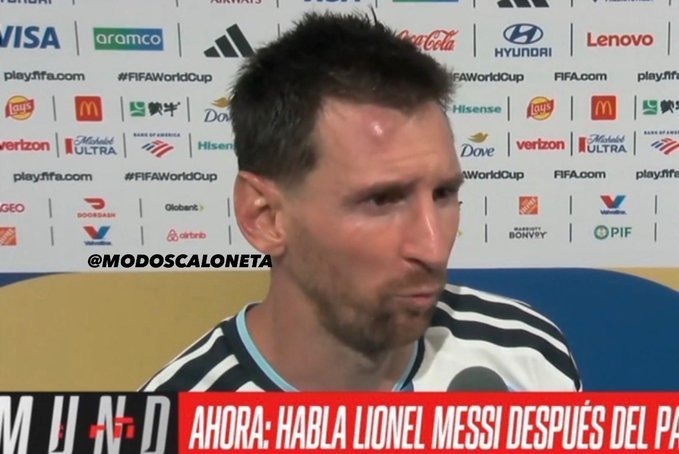 Messi sufre un chichón tras choque con rodilla de rival - Messi con un chichón en la cabeza