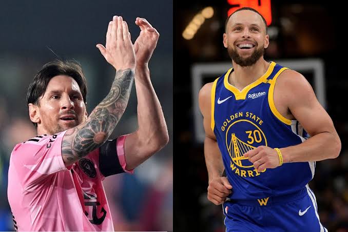 Curry apoya a Argentina: es difícil apostar contra Messi - Stephen Curry y Lionel Messi, dos grandes del deporte