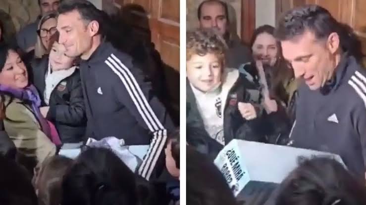 Niño regala Scaloneta a Scaloni tras Mundial 2026