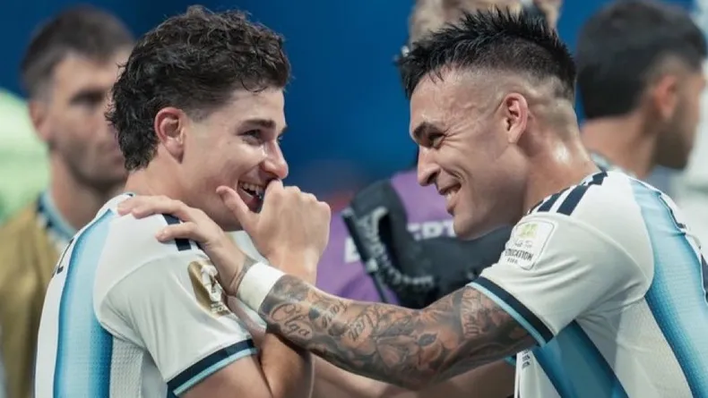 Lautaro Martínez respalda a Julián Álvarez y pide su pronta recuperación