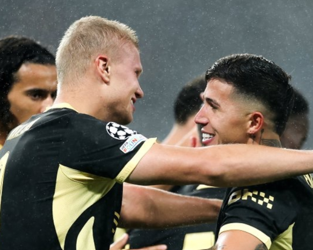 Enzo Fernández elogia a Haaland tras victoria 2-0 del Manchester City