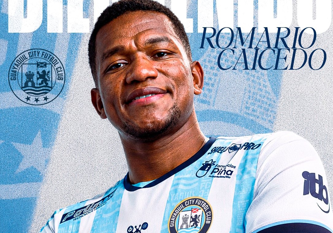 Romario Caicedo refuerza a Guayaquil City tras polémica salida de Emelec