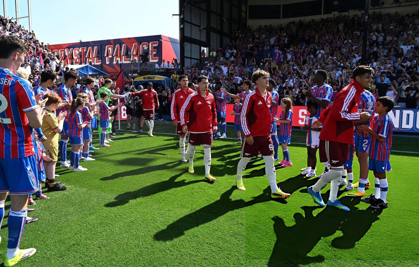 Arsenal recibe pasillo de Crystal Palace tras coronarse campeón - Arsenal celebra título con pasillo de Crystal Palace