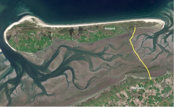 Routekaart Ameland