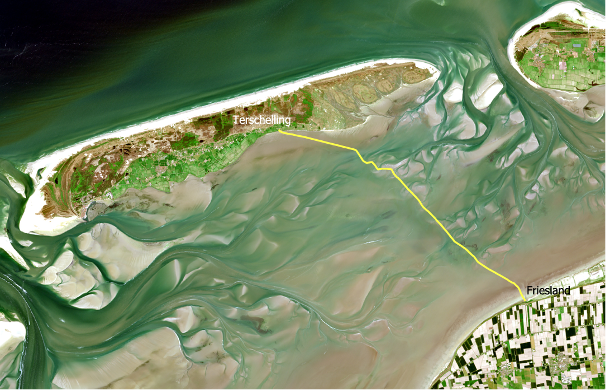 Routekaart Terschelling