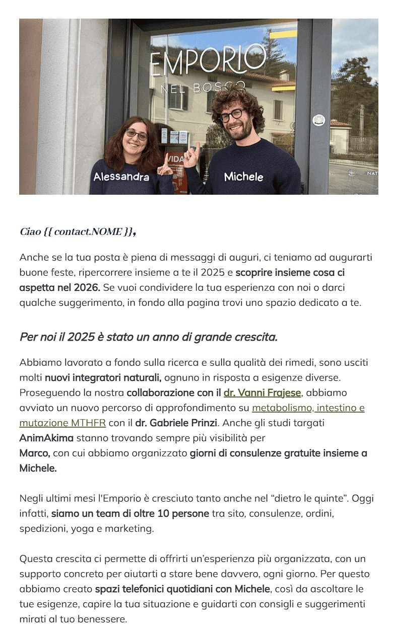 Newsletter, il racconto dell'anno
