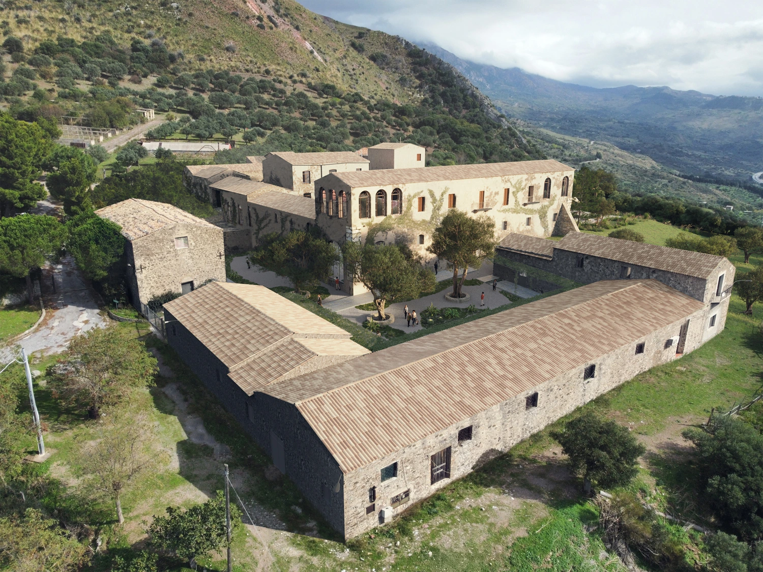 Aerial view of the Masseria
