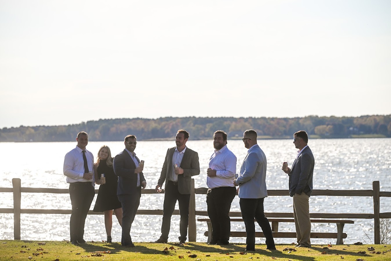 Some fellas hanging out at the Wicomico River's edge