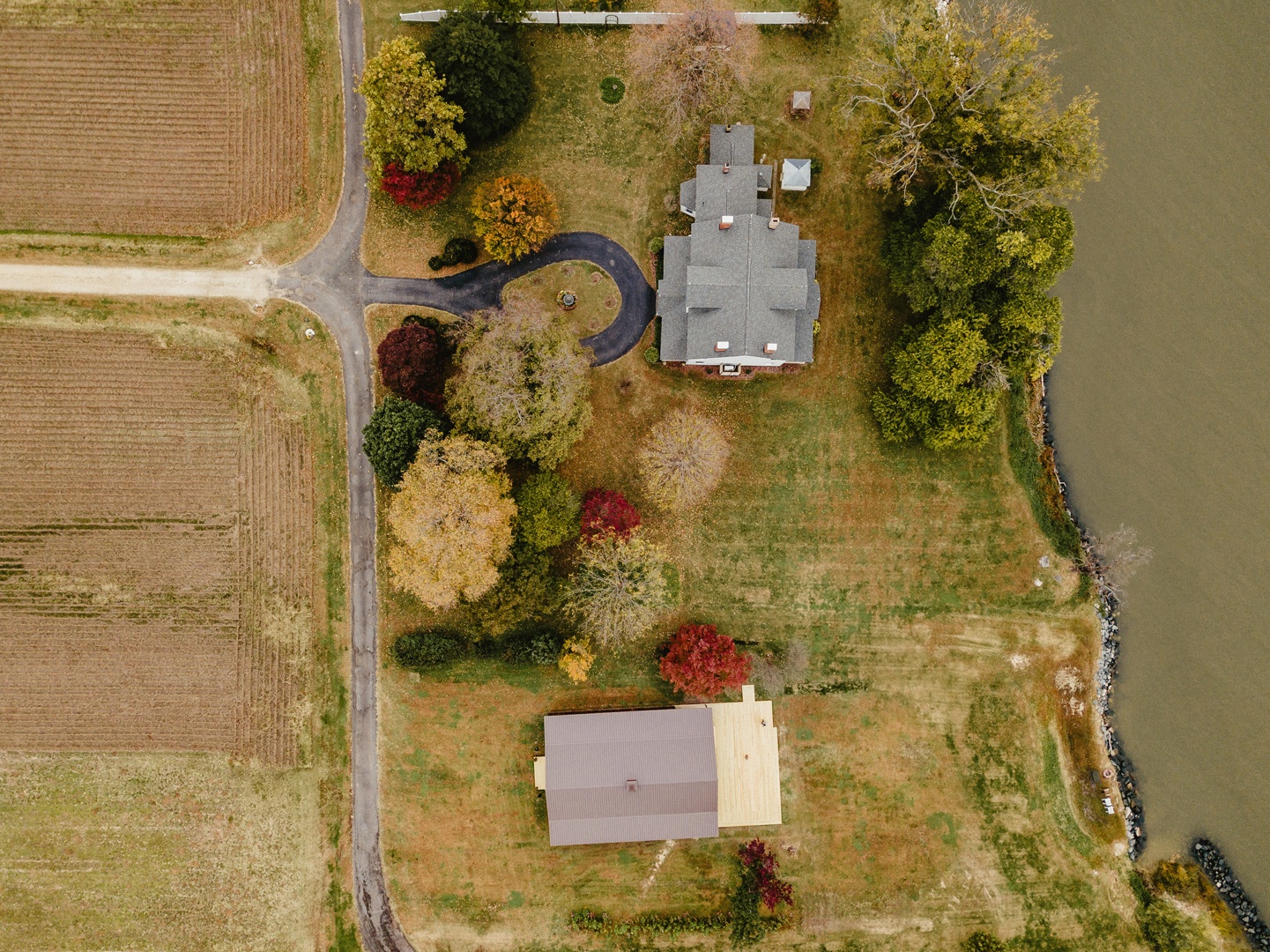Aerial - Manor and Reception Barn