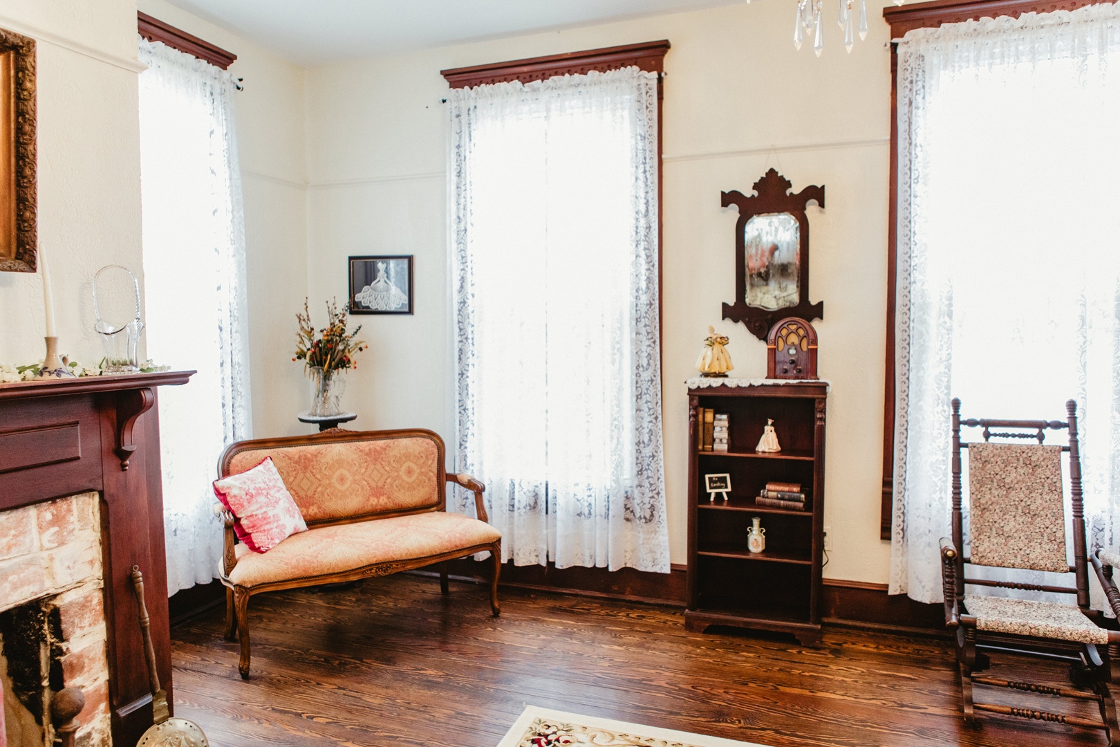 A view of a bedroom upstairs in the Manor House