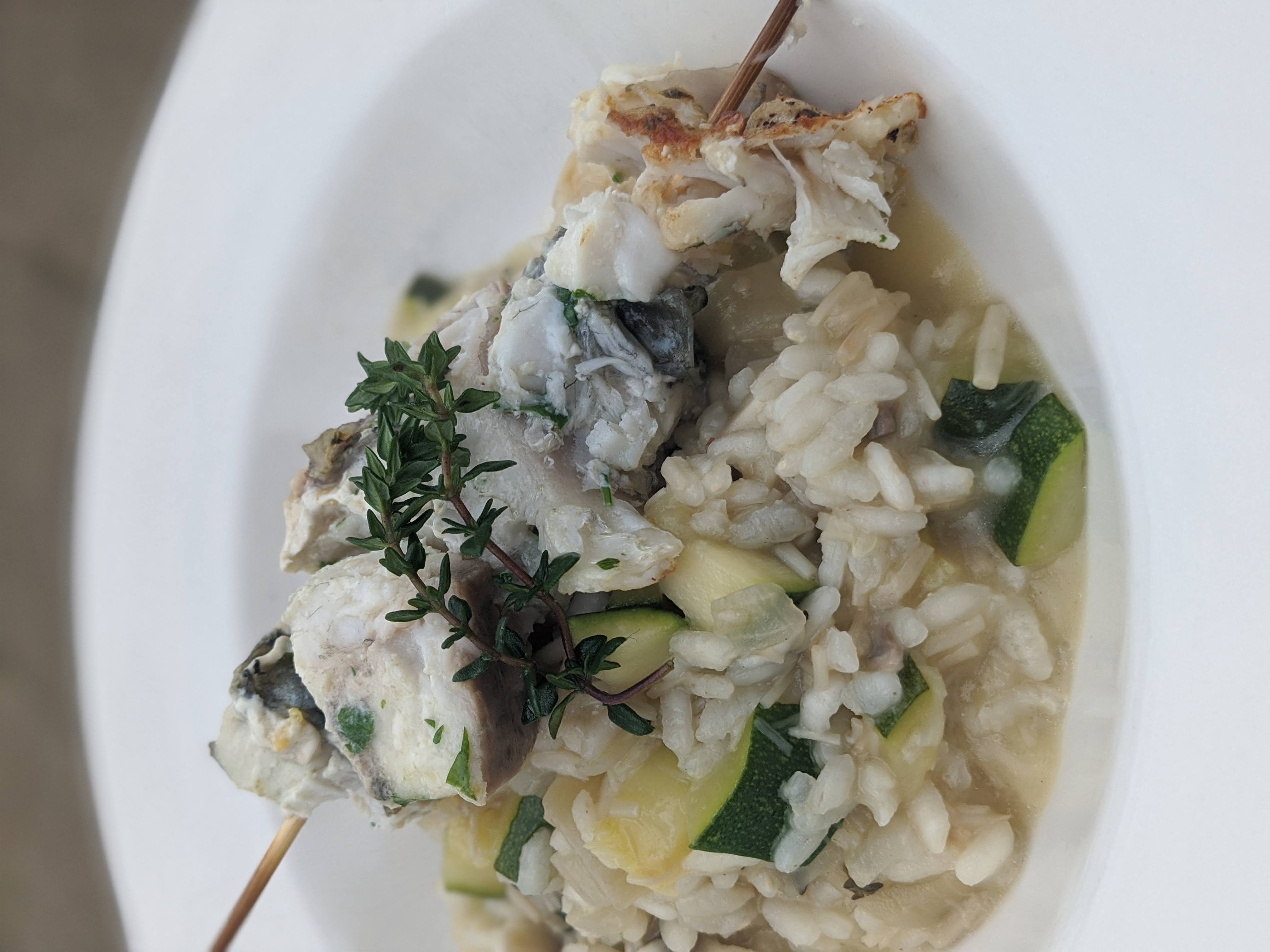 Mushroom & zucchini risotto