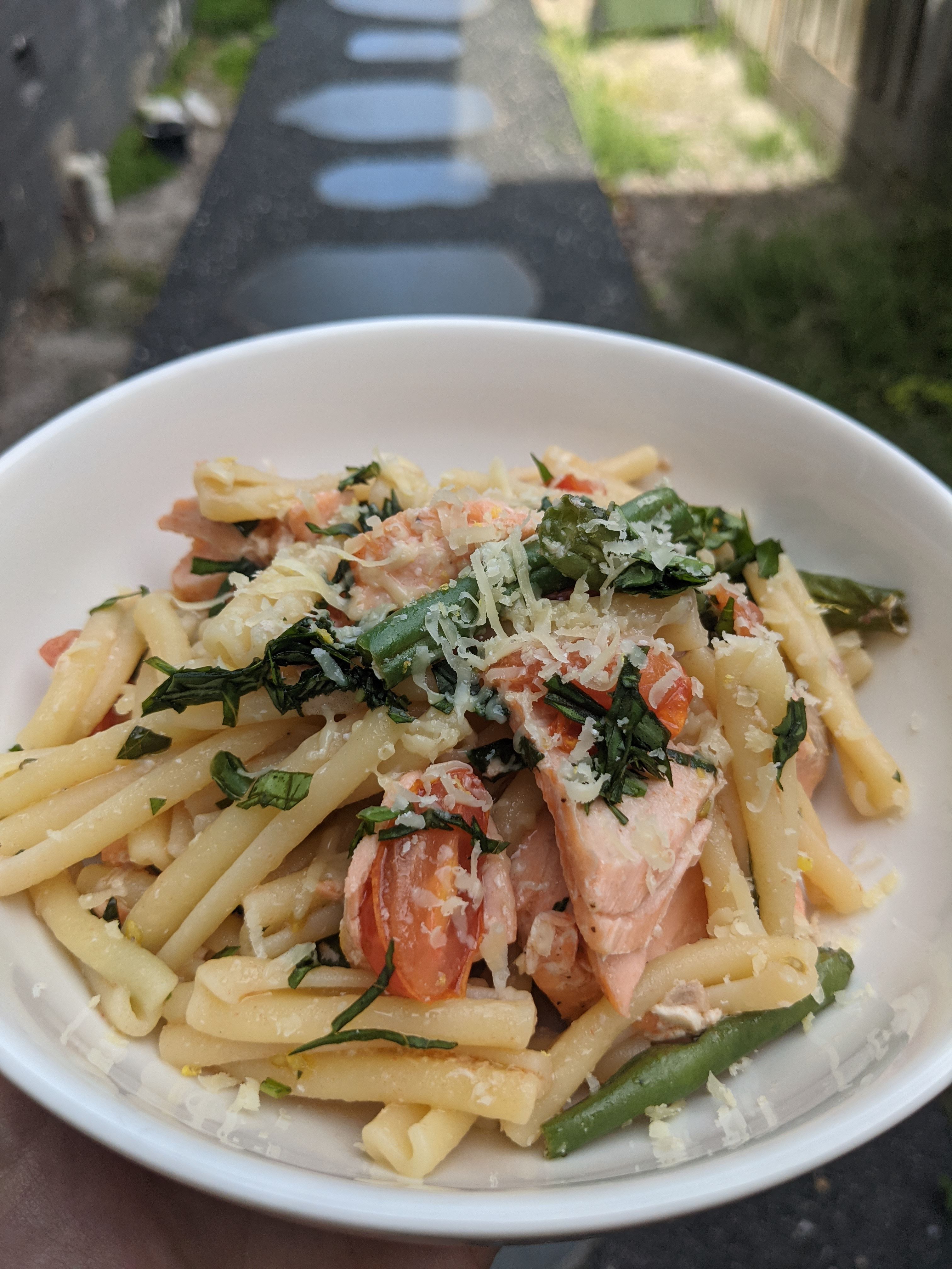 Green Bean & Salmon Pasta