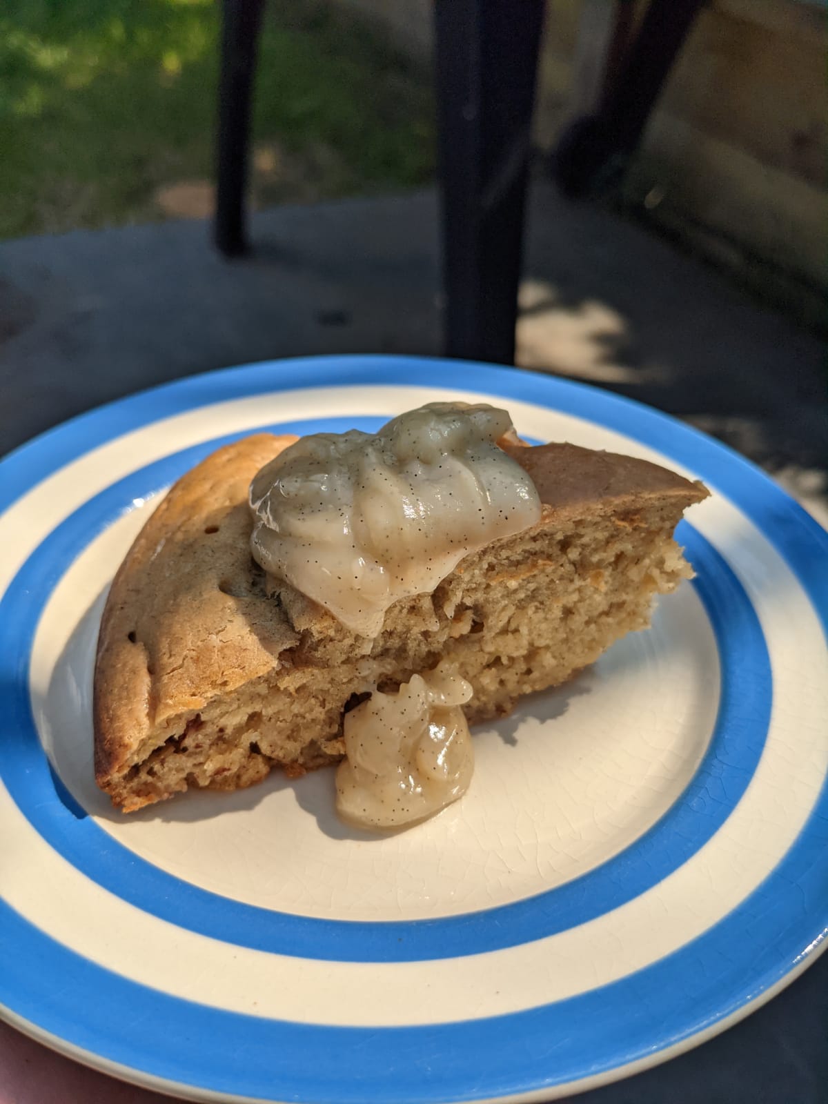 Vegan Banana Cake with Coconut Topping