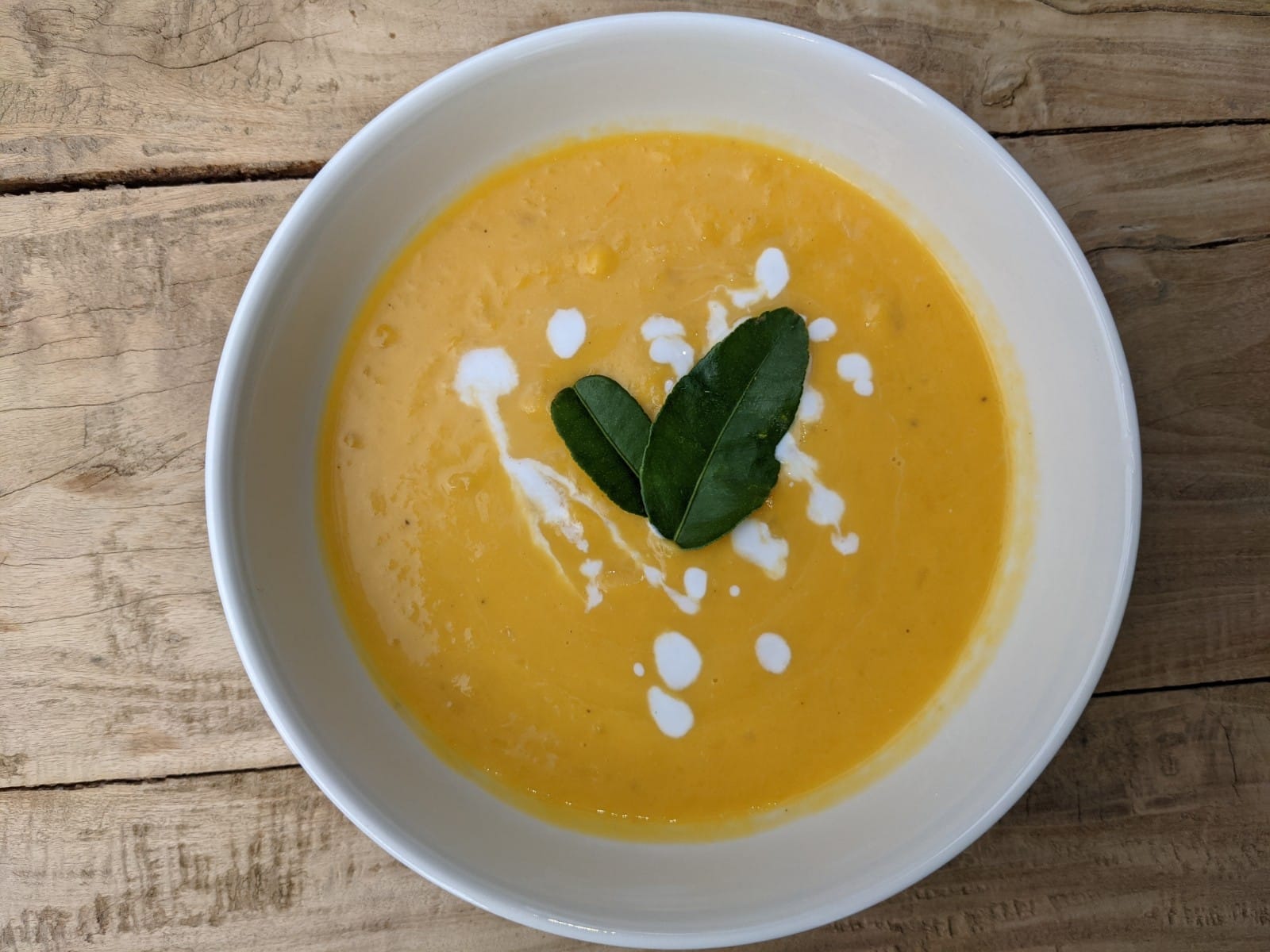 Kaffir Lime Infused Pumpkin Soup