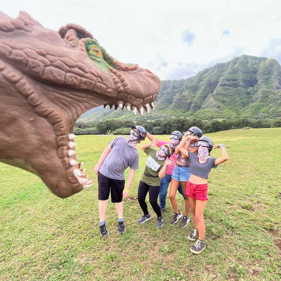 Kualoa Ranch on Oahu in Hawaii, where Jurassic Park was filmed