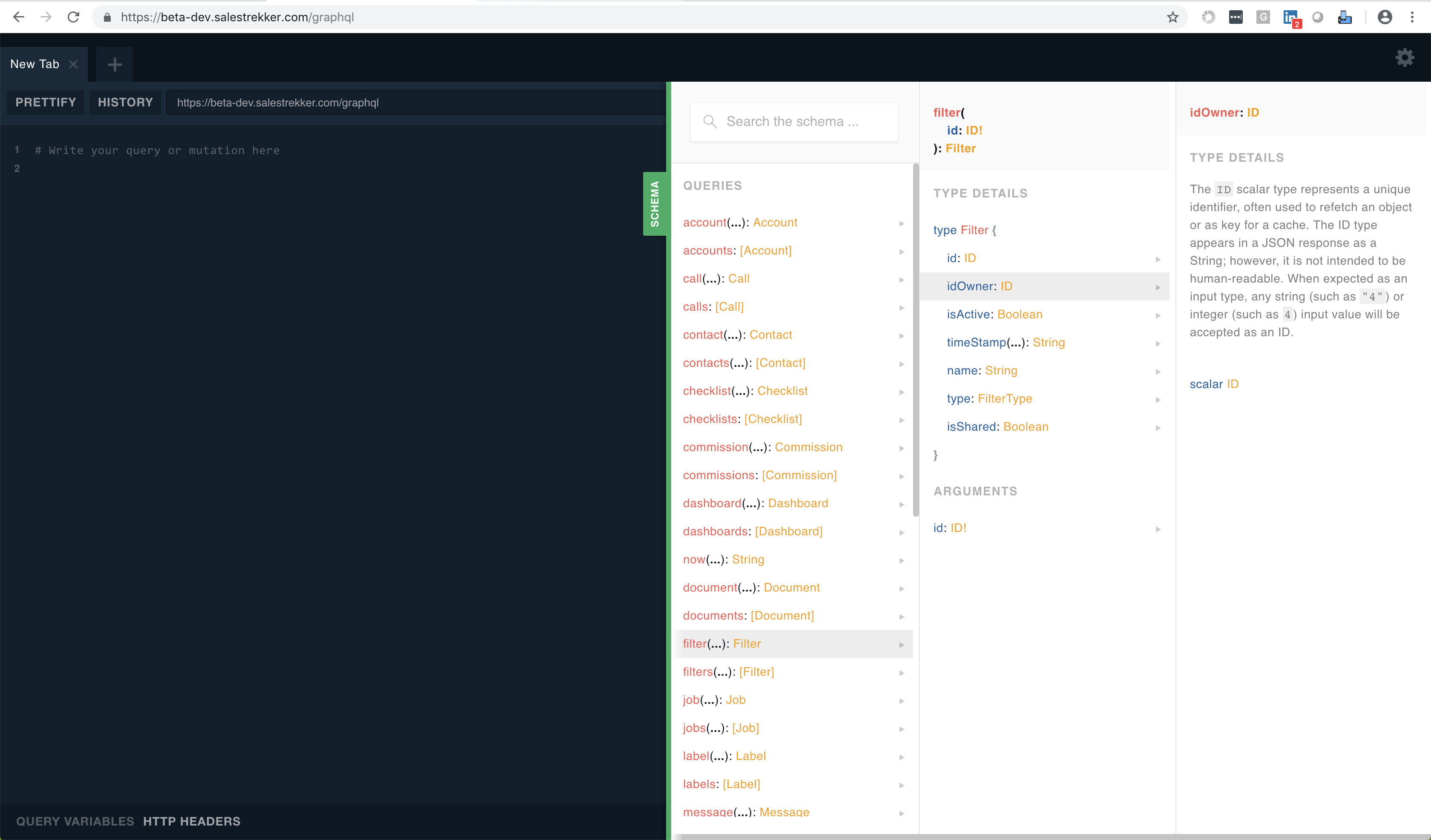 Salestrekker CRM v1.0 API enviroment