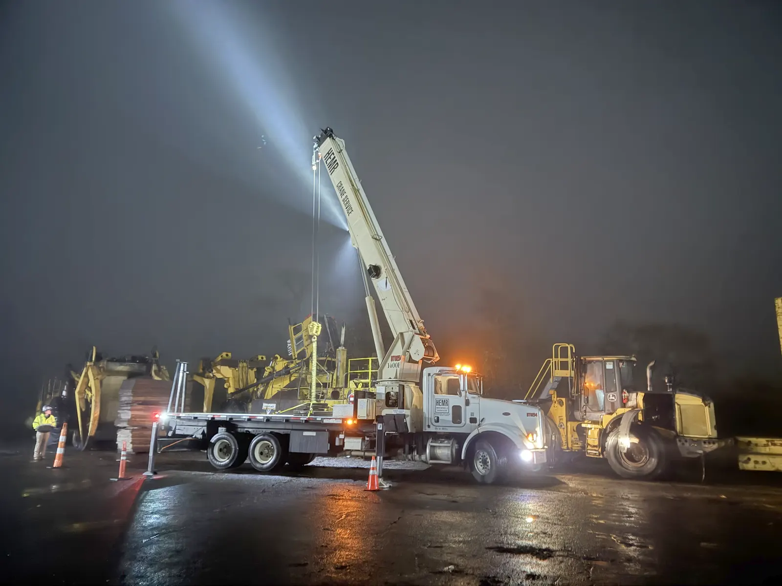 Early morning crane service