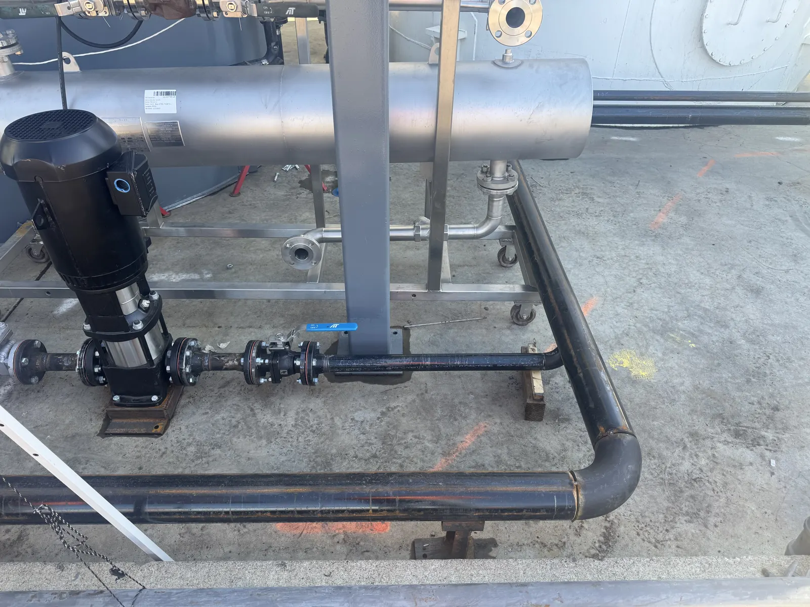 Industrial pump and process piping