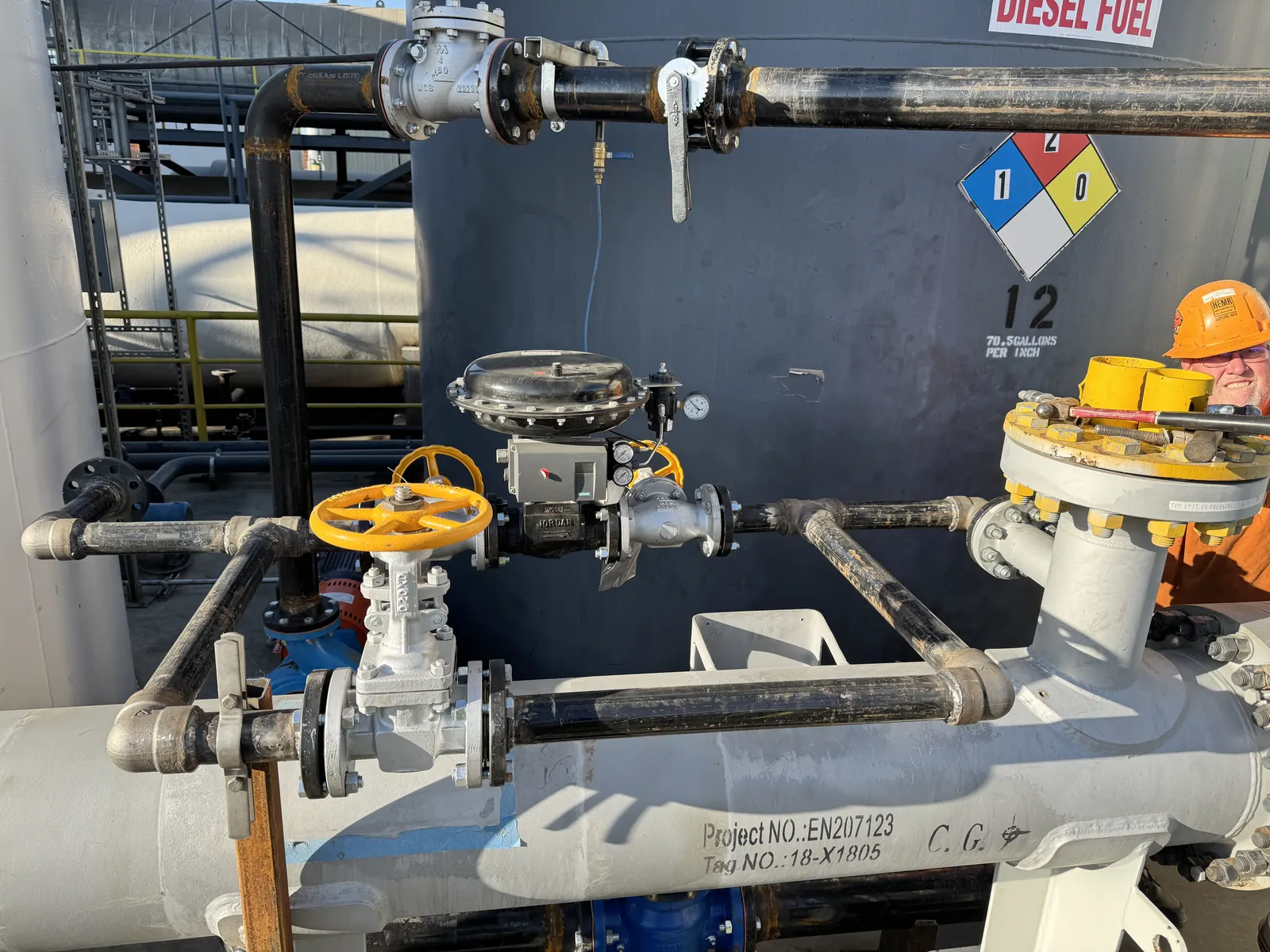 Valve manifold and fitted pipe runs