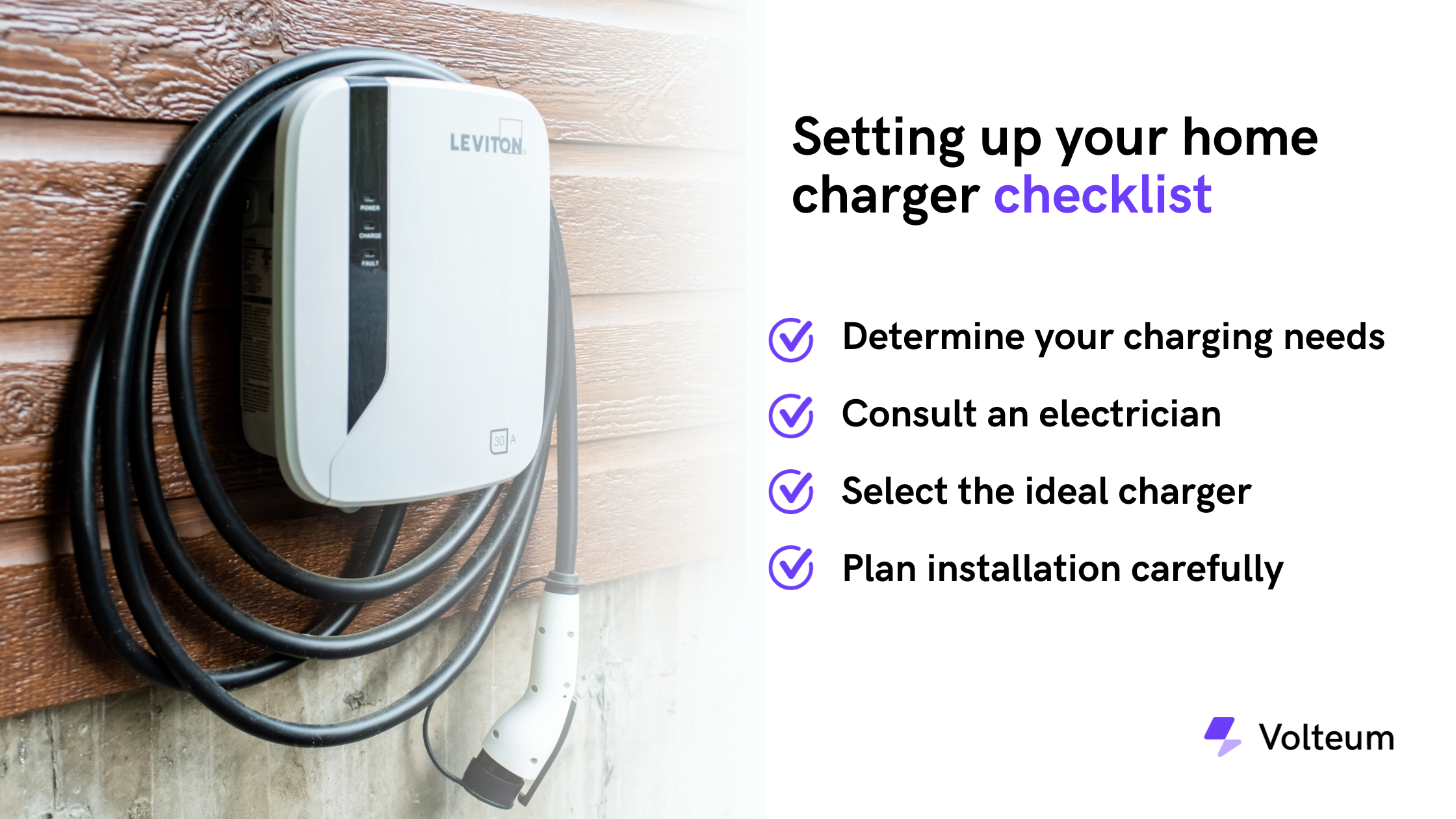 Setting up your home charger checklist