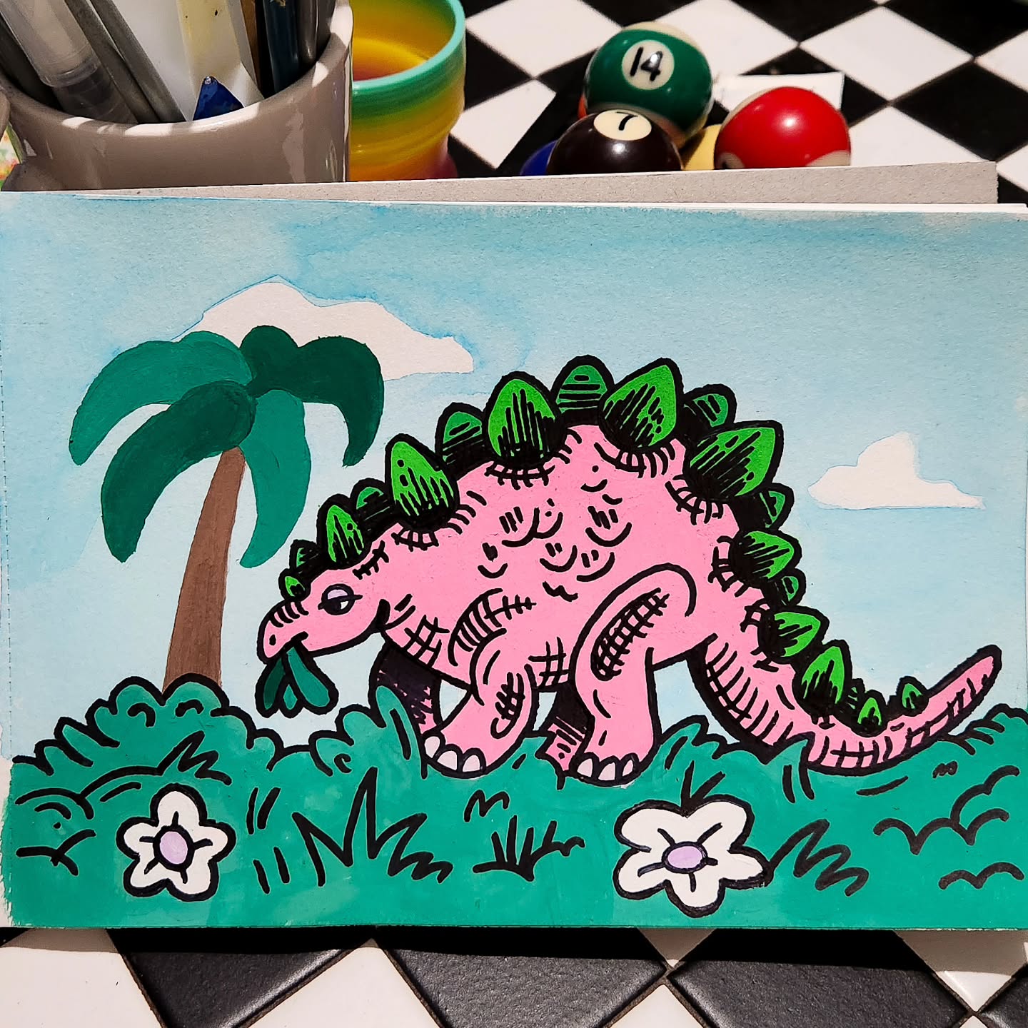 Stegosaure qui mange