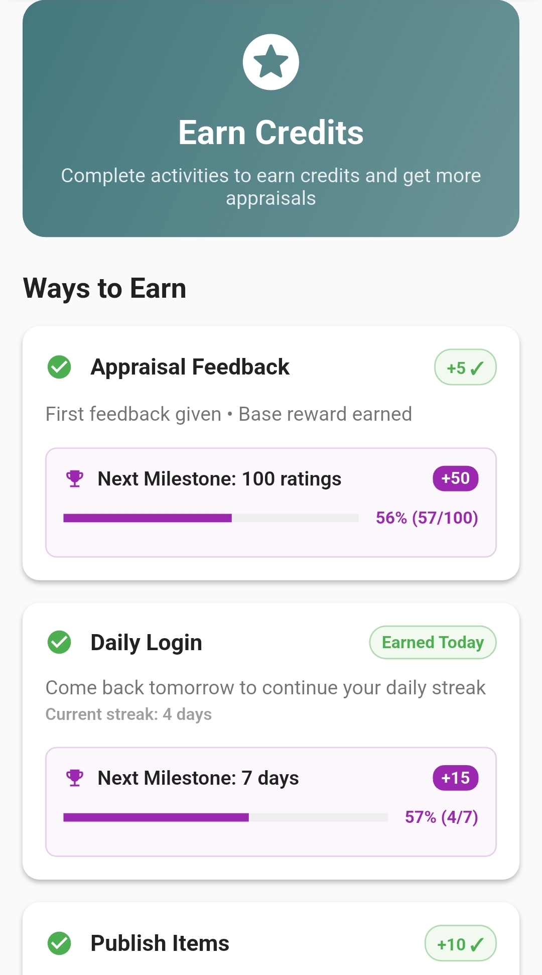 Step 4: Cost and Credits