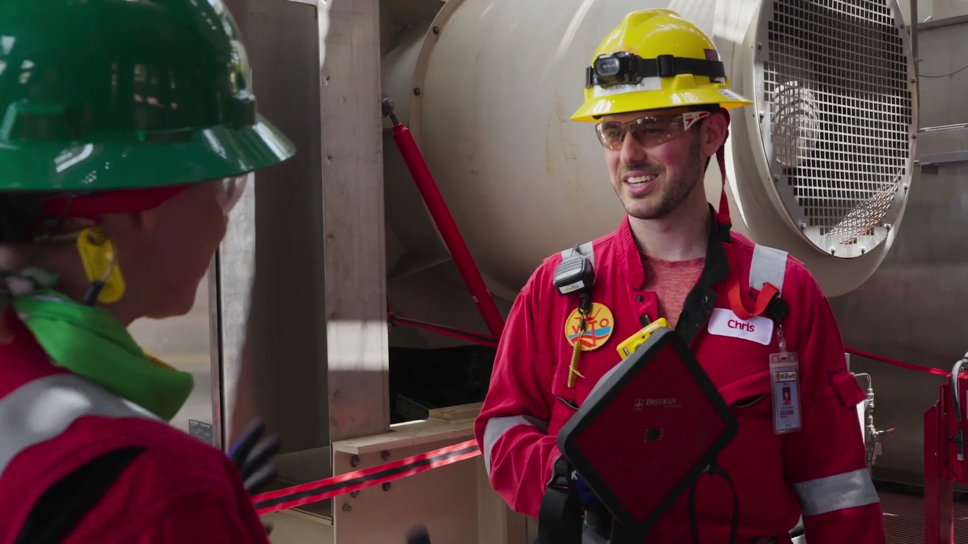 Shell engineer Chris Anderson using Distran Ultra Pro during commissioning