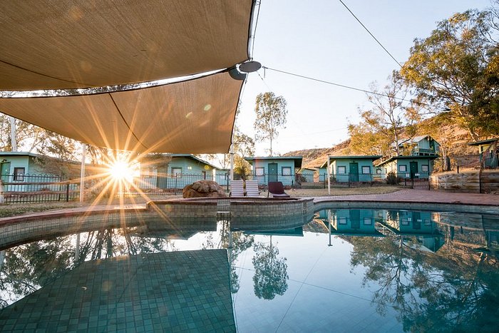 Ross River Resort pool under desert sky