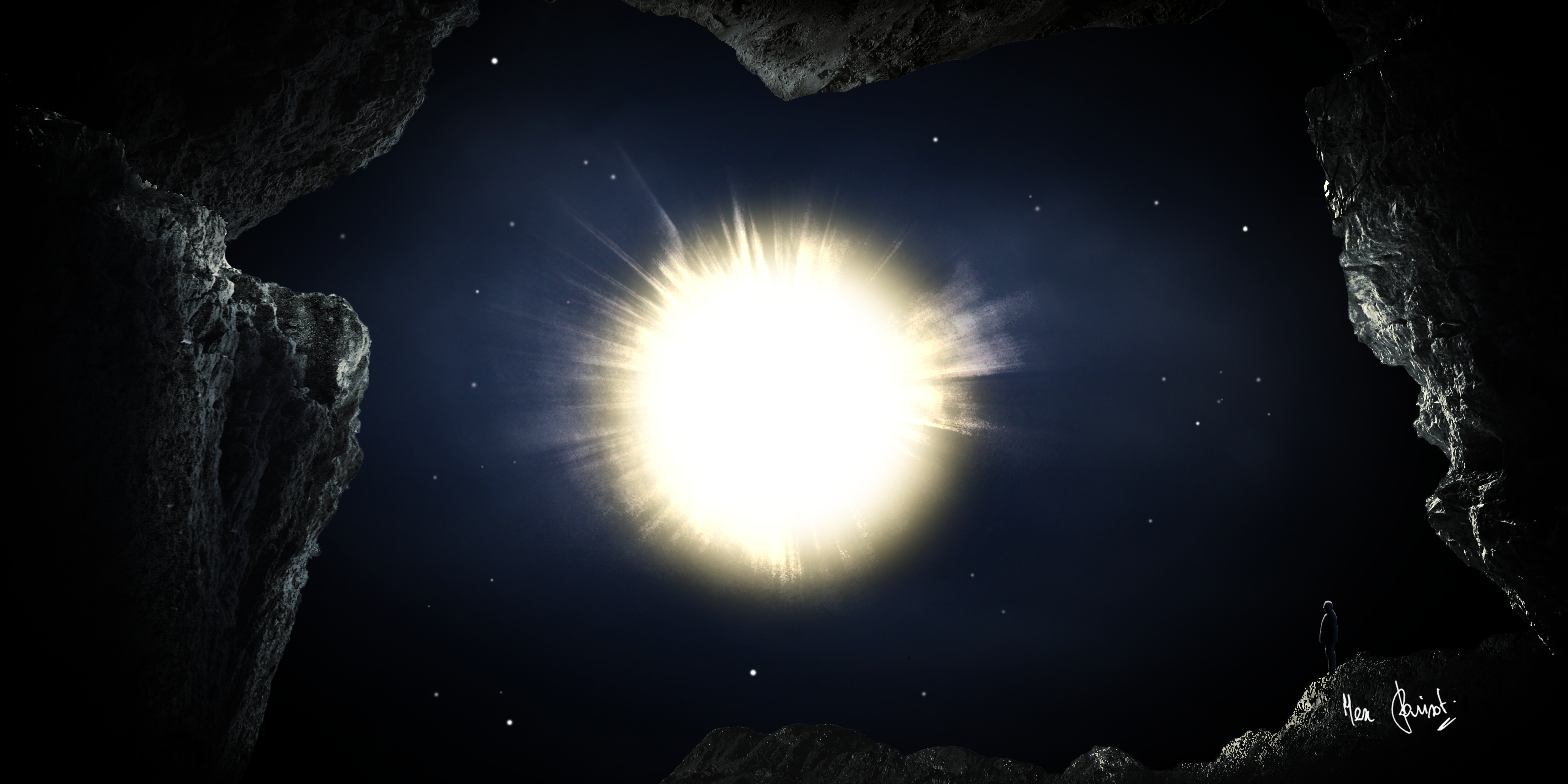 Soleil et Rayons dans la Nuit