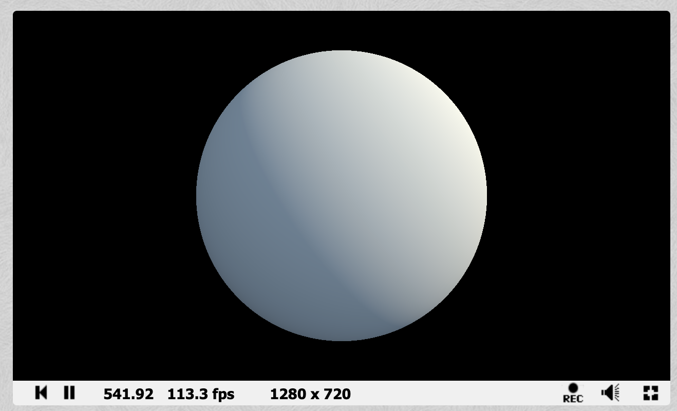 Sphere in the Shadertoy preview interface