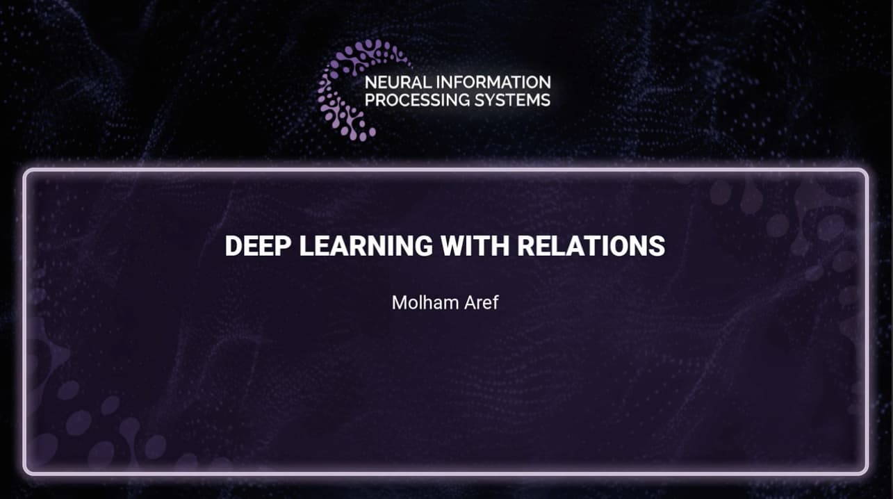 Deep Learning with Relations, NeurIPS 2021 · RelationalAI