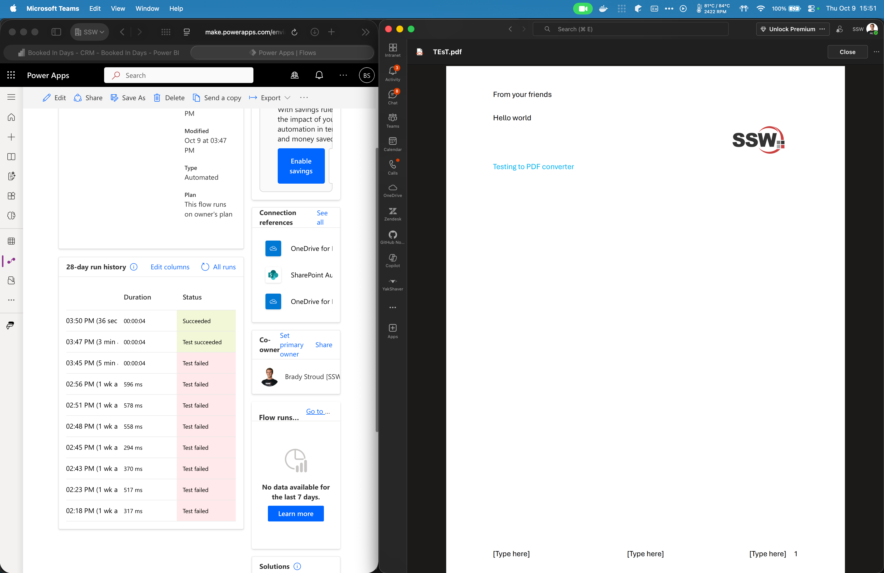Placeholder: Power Automate flow producing a pixel-perfect PDF
