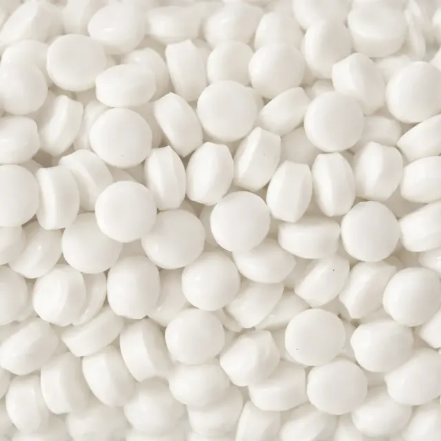 White High Density Polyethylene recycled pellets