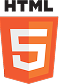 HTML5 markup language logo.