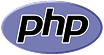 PHP programming language logo.