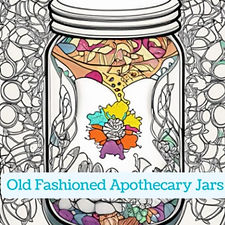Apothecary Jars coloring book