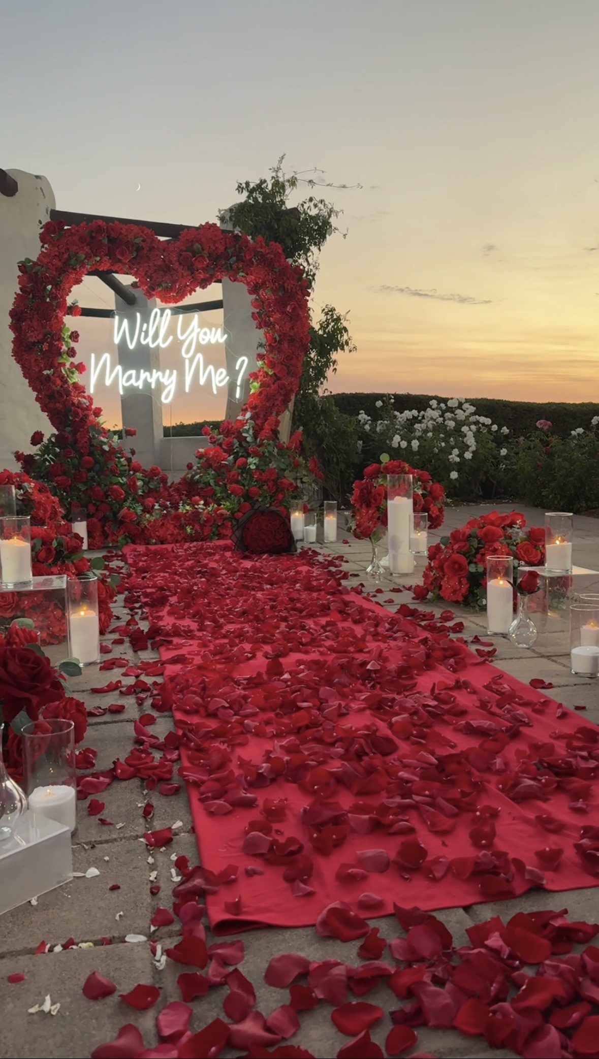 red proposal at Palisades Gazebo