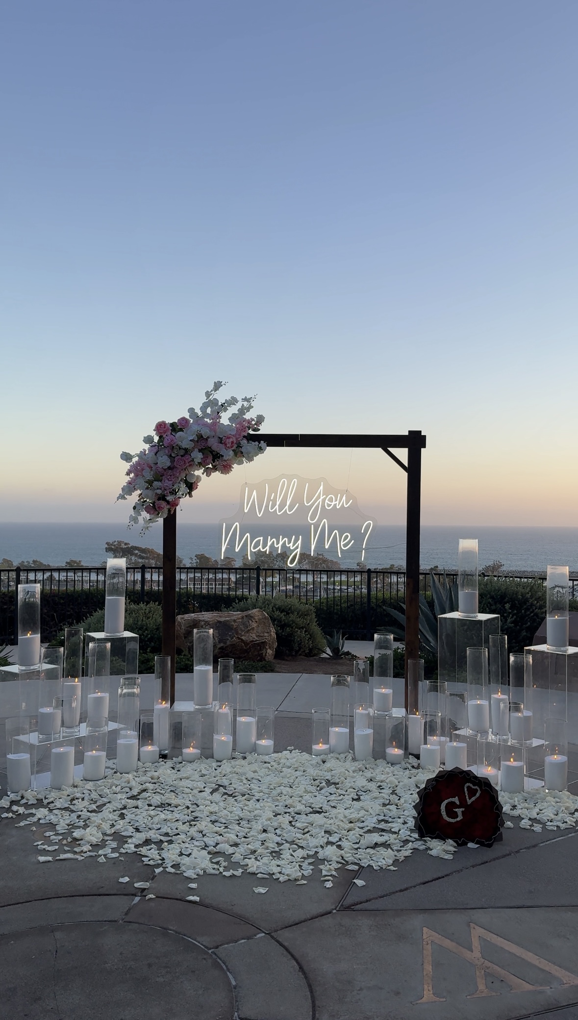 White proposal in Dana point
