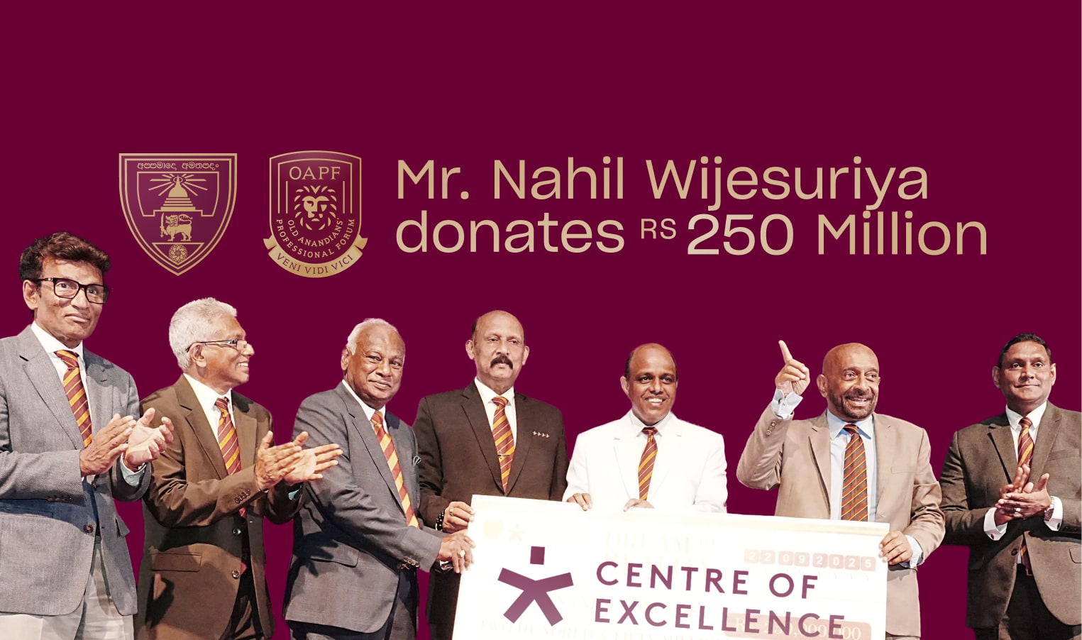 Philanthropist Mr. Nahil Wijesuriya, with a remarkable contribution of Rs. 250 million, has joined hands with the Anandians to pioneer STEAM learning programs in Sri Lanka.