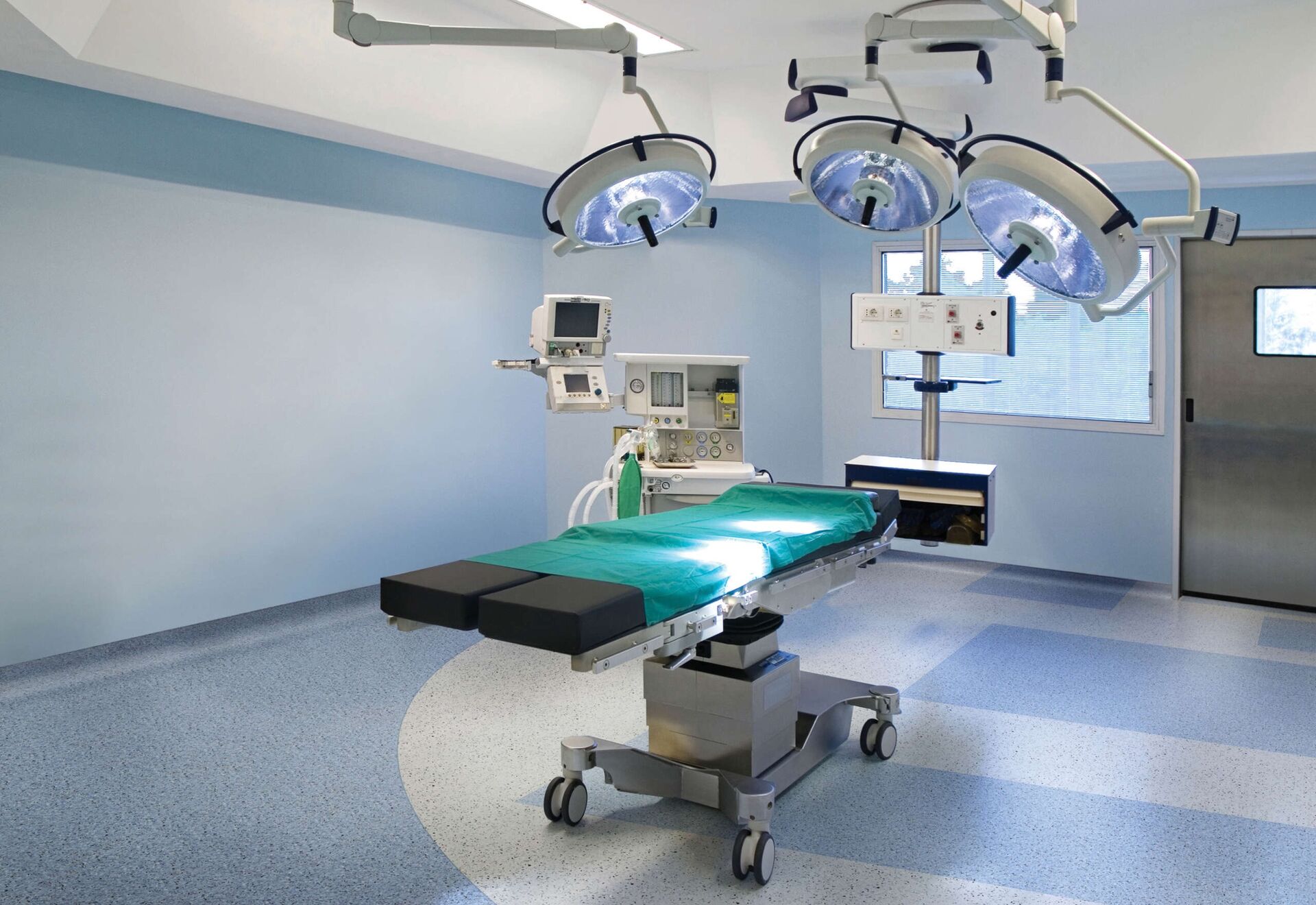 Manta hospitalar instalada em ambiente de saúde