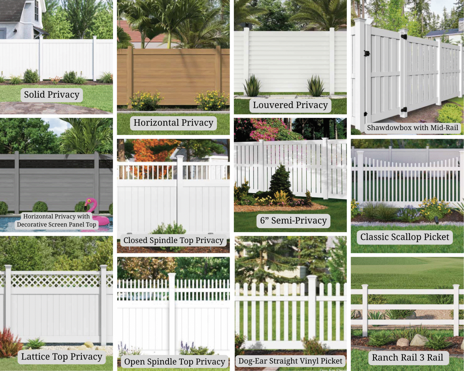 White fence around residential backyard Ontario — full perimeter