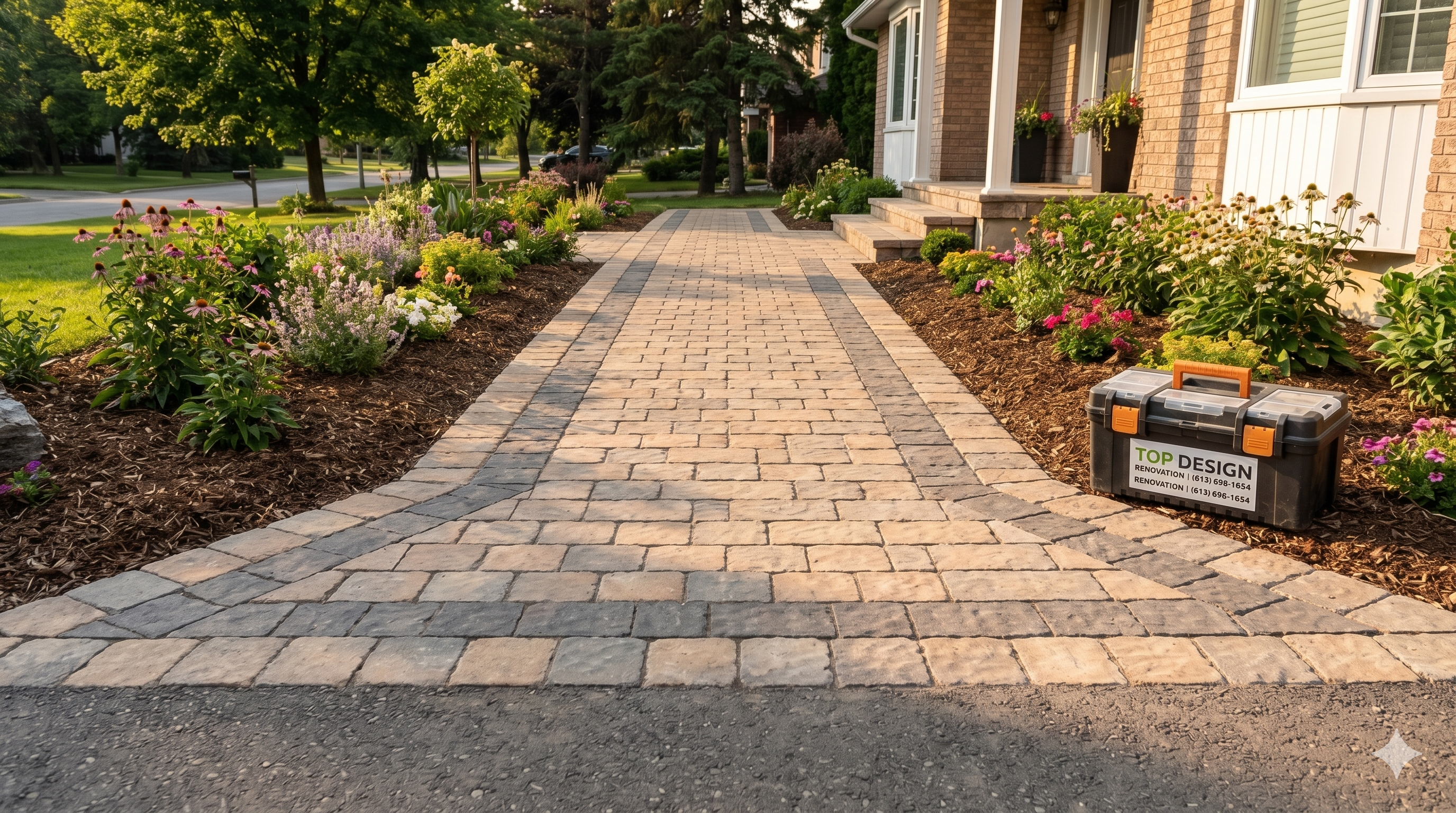 Interlock front walkway and entrance Ontario